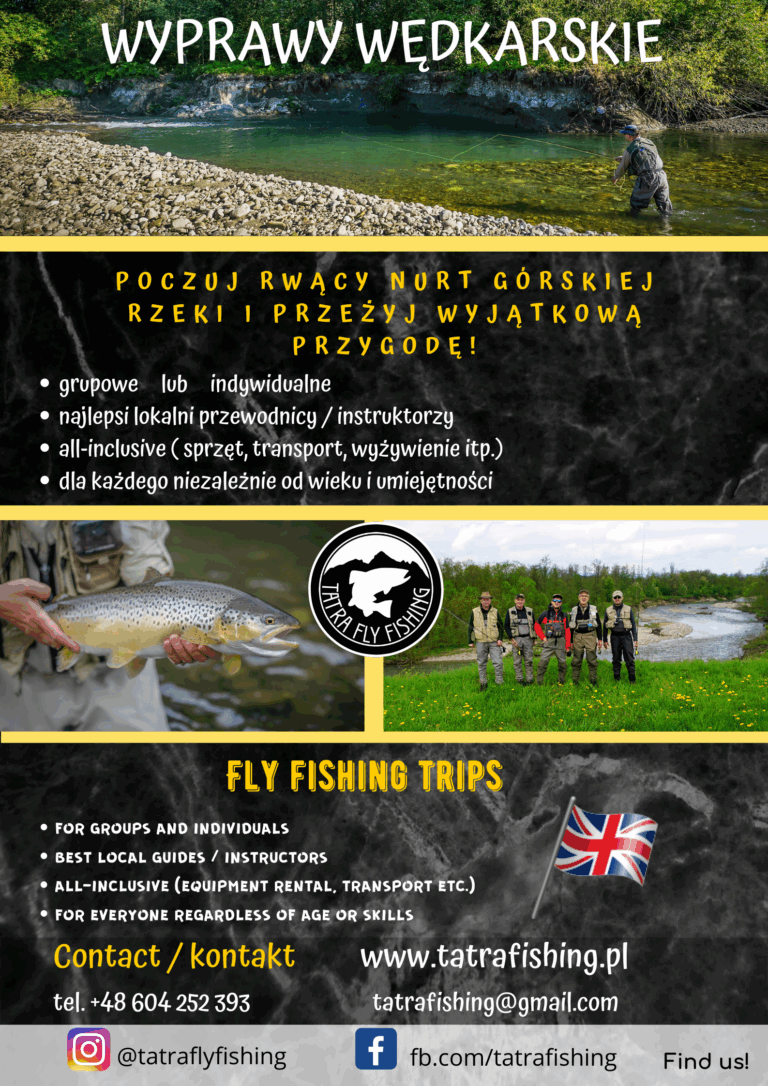 wędkarstwo muchowe Zakopane, Nowy Targ, Podhale.